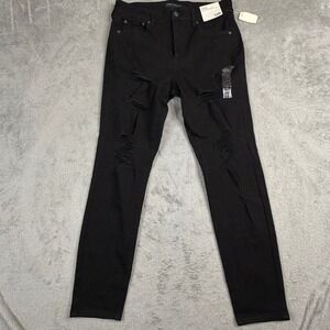 NWT Aeropostale High Rise Jegging Black Distressed Ripped Jeans Flex Stretch 12R